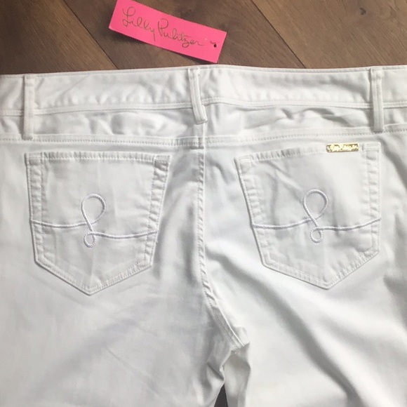 NWT LILLY PULITZER “WORTH” LOW RISE WHITE SKINNY JEANS - Picture 5 of 9